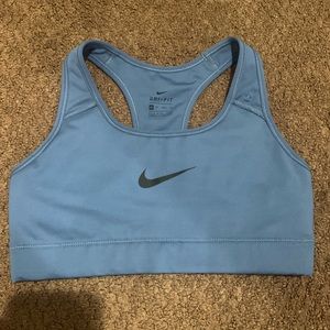 Blue Nike sports bra